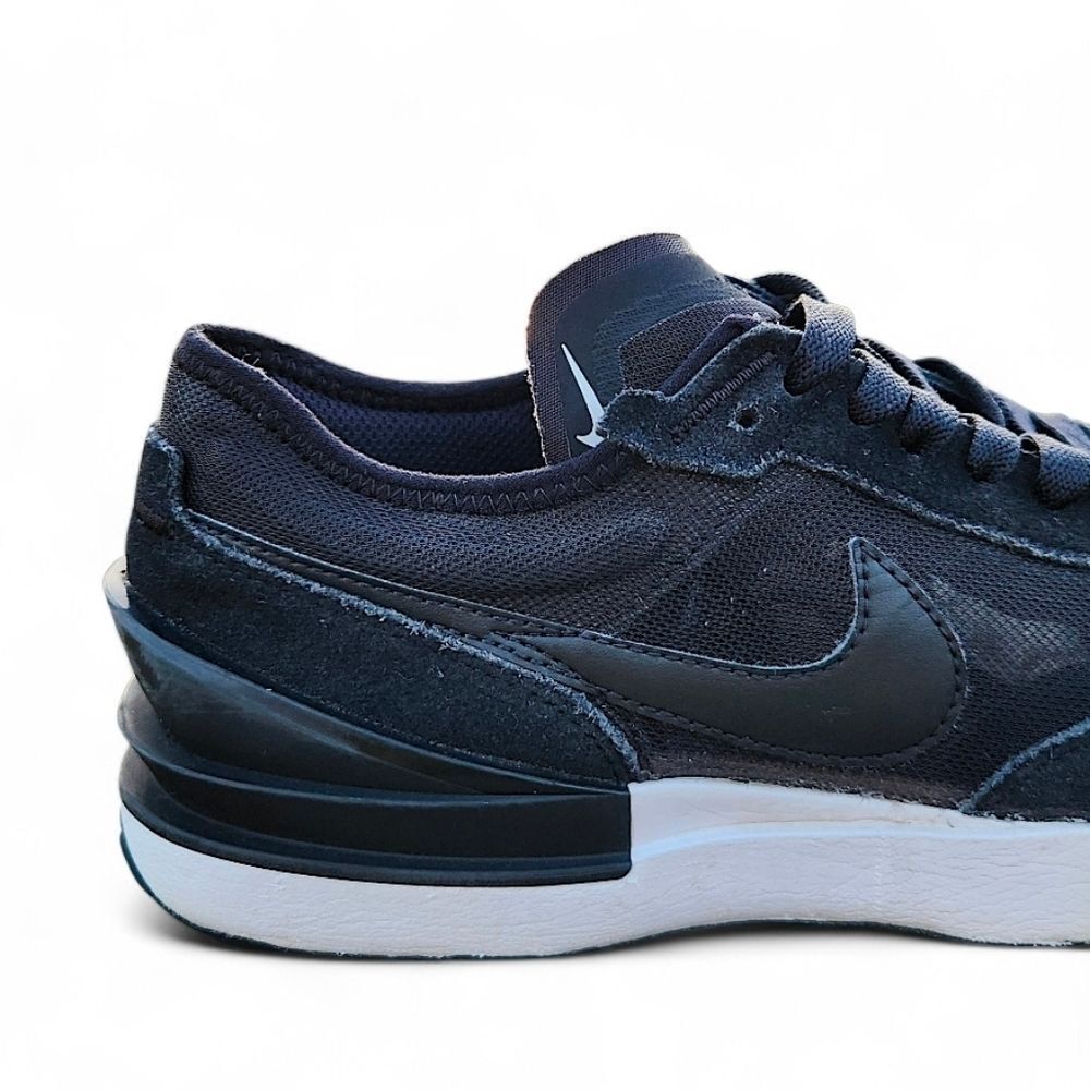 Nike Waffle One Girls Size 7 Youth Black Running Lifestyle Leather Sneakers Shoe - Picture 8 of 13